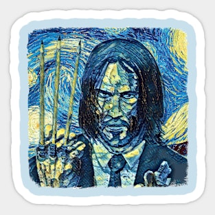 John Wick Van Gogh Style Sticker